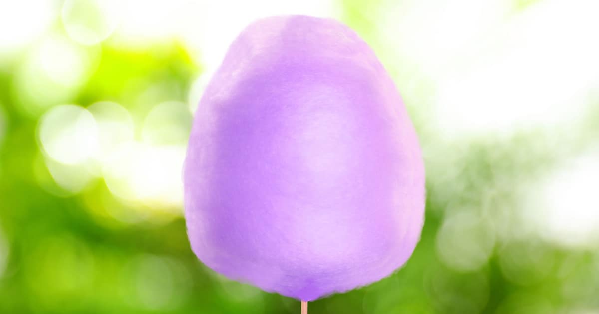Purple cotton candy