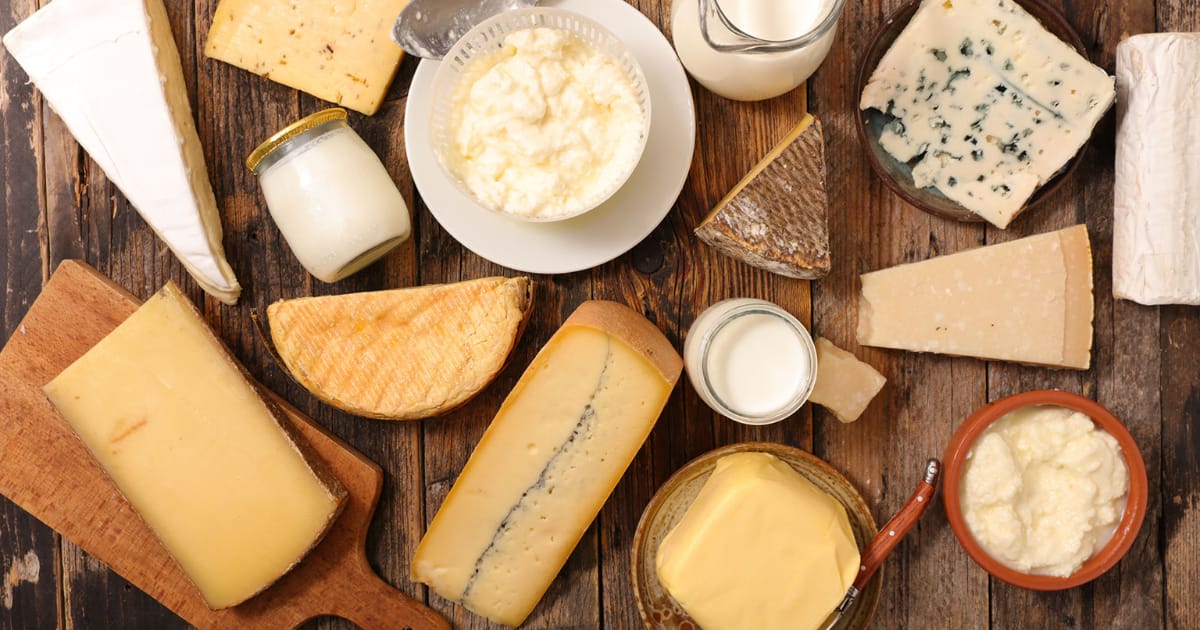 Dairy products high in saturated fats