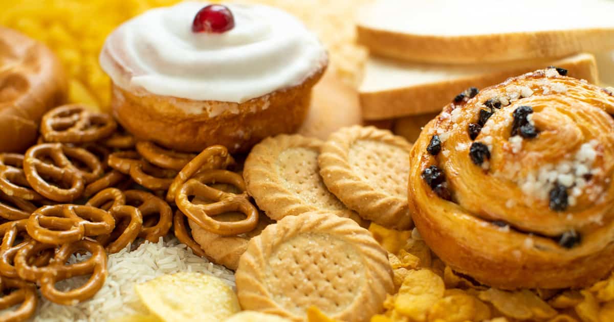 Processed foods high in saturated fat